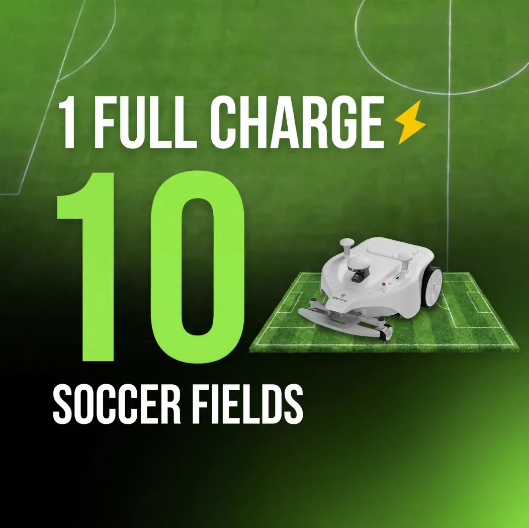 10 Soccer Fields per Charge